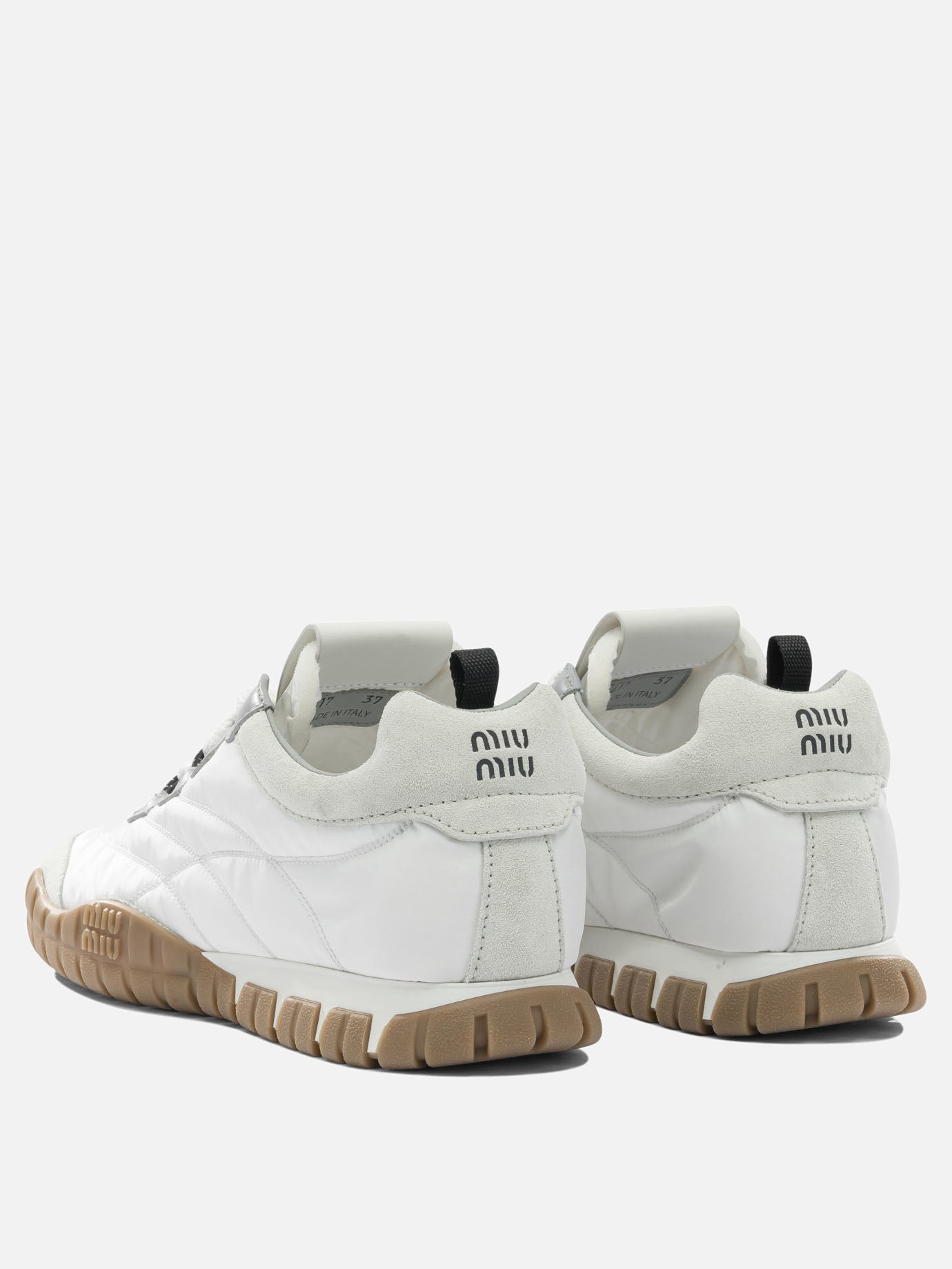 Sneaker basse 100% recycled polyamide - 100% rubber  Bianco - Miu Miu Donna | PDP | VIETTI Online Store | thumbnail_4