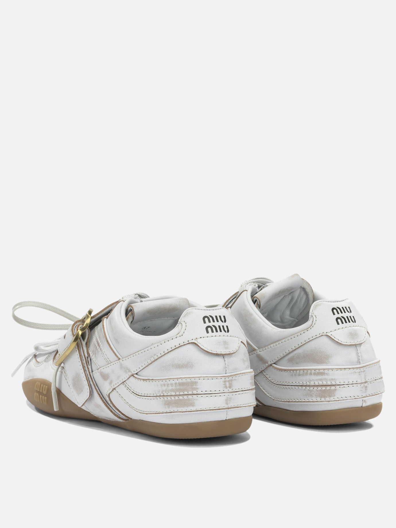 Sneaker basse 100% calf leather  Bianco - Miu Miu Donna | PDP | VIETTI Online Store | thumbnail_4