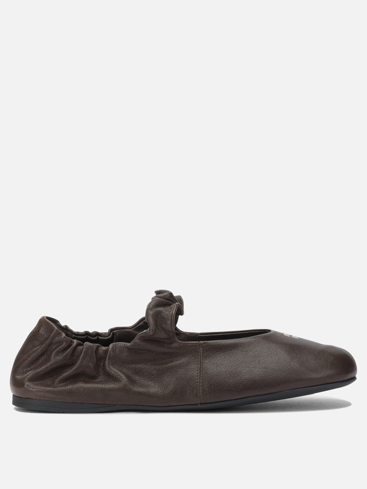 Miu Miu "Ruches" ballet flats in nappa leather Brown