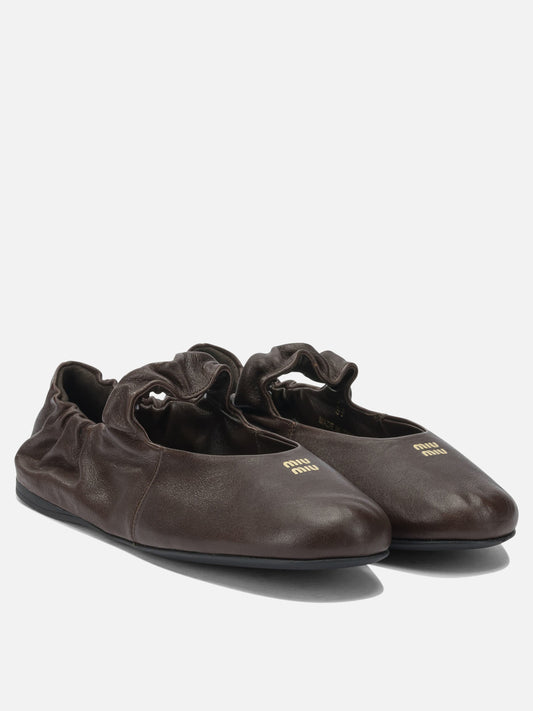 Ballerine classiche 100% lamb leather - 100% rubber  Marrone - Miu Miu Donna | PLP | VIETTI Online Store | 2
