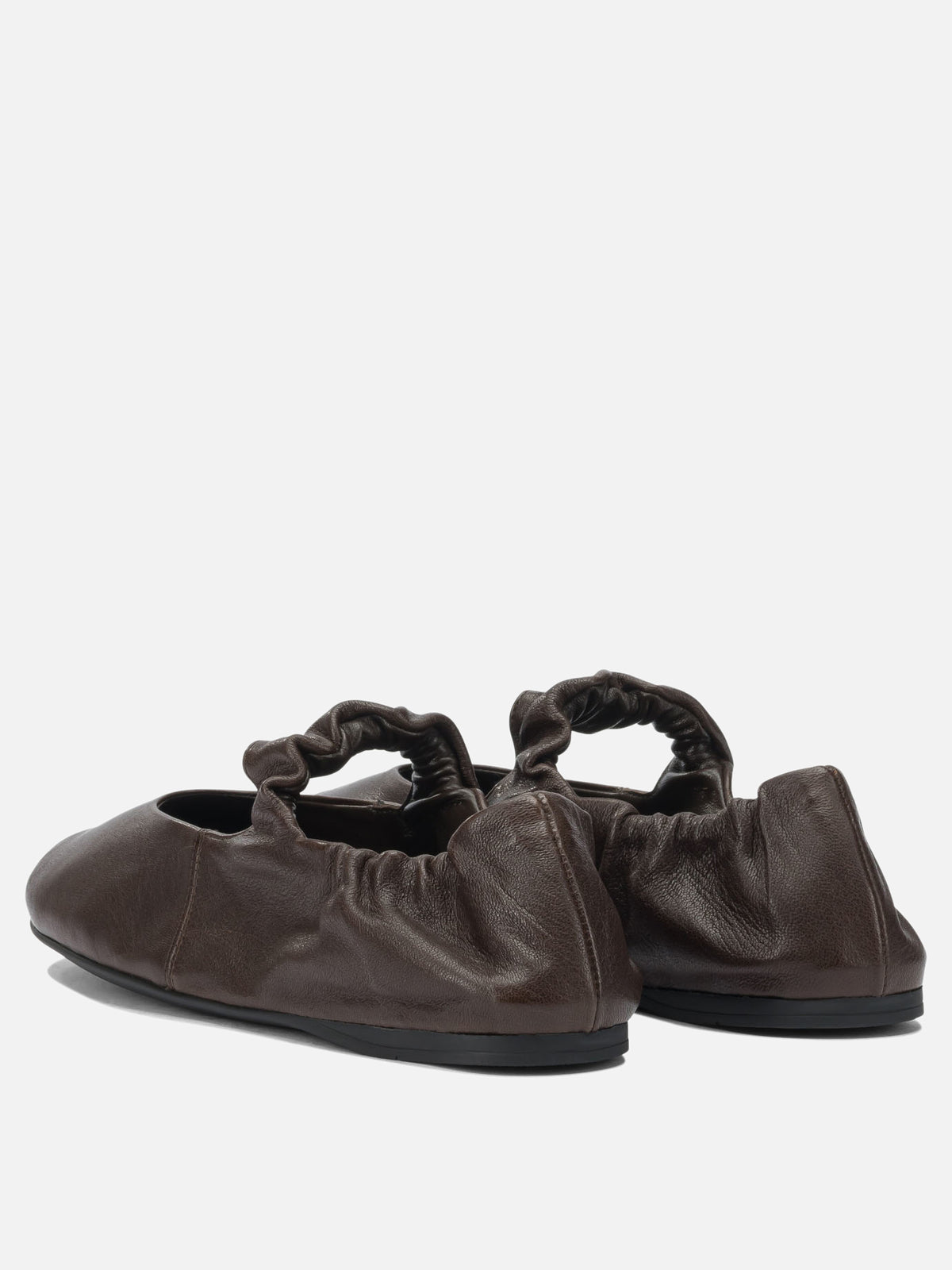 Miu Miu "Ruches" ballet flats in nappa leather Brown - VIETTI