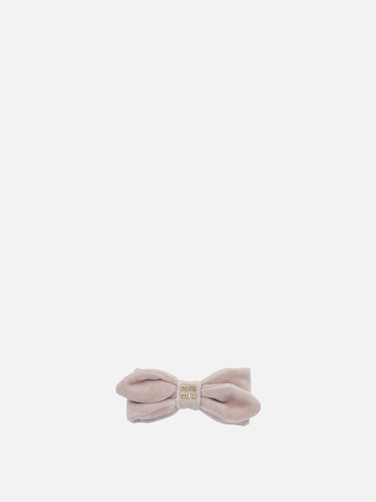 Hair clips 100% brass - 100% cotton  White - Miu Miu Women | PLP | VIETTI Online Store 
