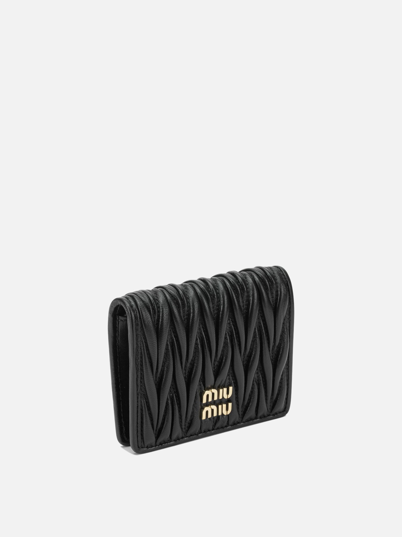 Miu Miu Nappa leather quilted wallet Black - Women | VIETTI Online