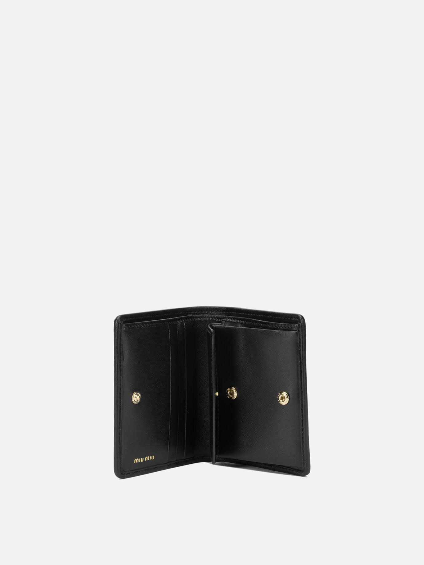 Miu Miu Nappa leather quilted wallet Black - Women | VIETTI Online