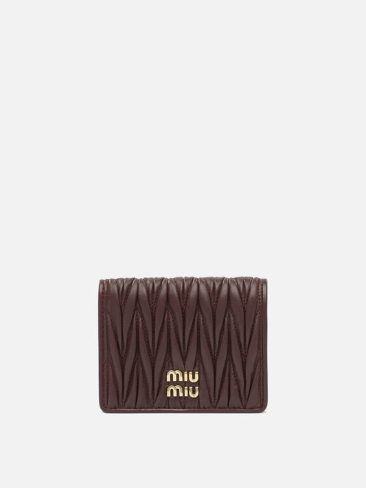 Portafogli 100% lamb leather  Bordeaux - Miu Miu Donna | VIETTI Online Store 
