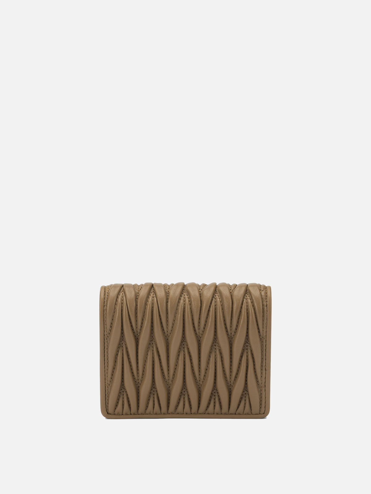 Miu Miu Nappa leather quilted wallet Beige - VIETTI