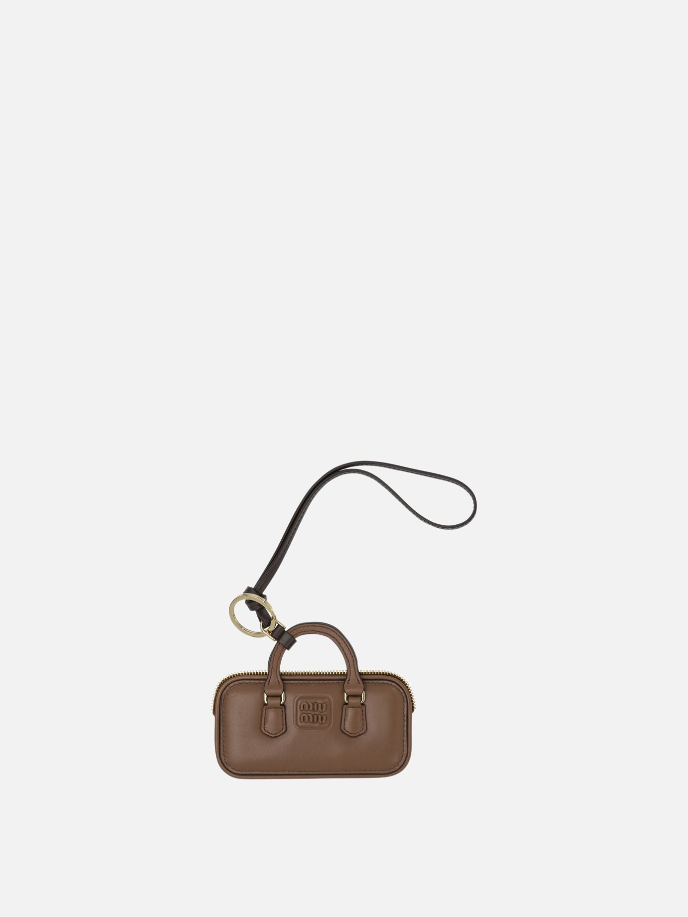 Charm 100% calf leather  Marrone - Miu Miu Donna | PDP | VIETTI Online Store | Zoom-Modal
