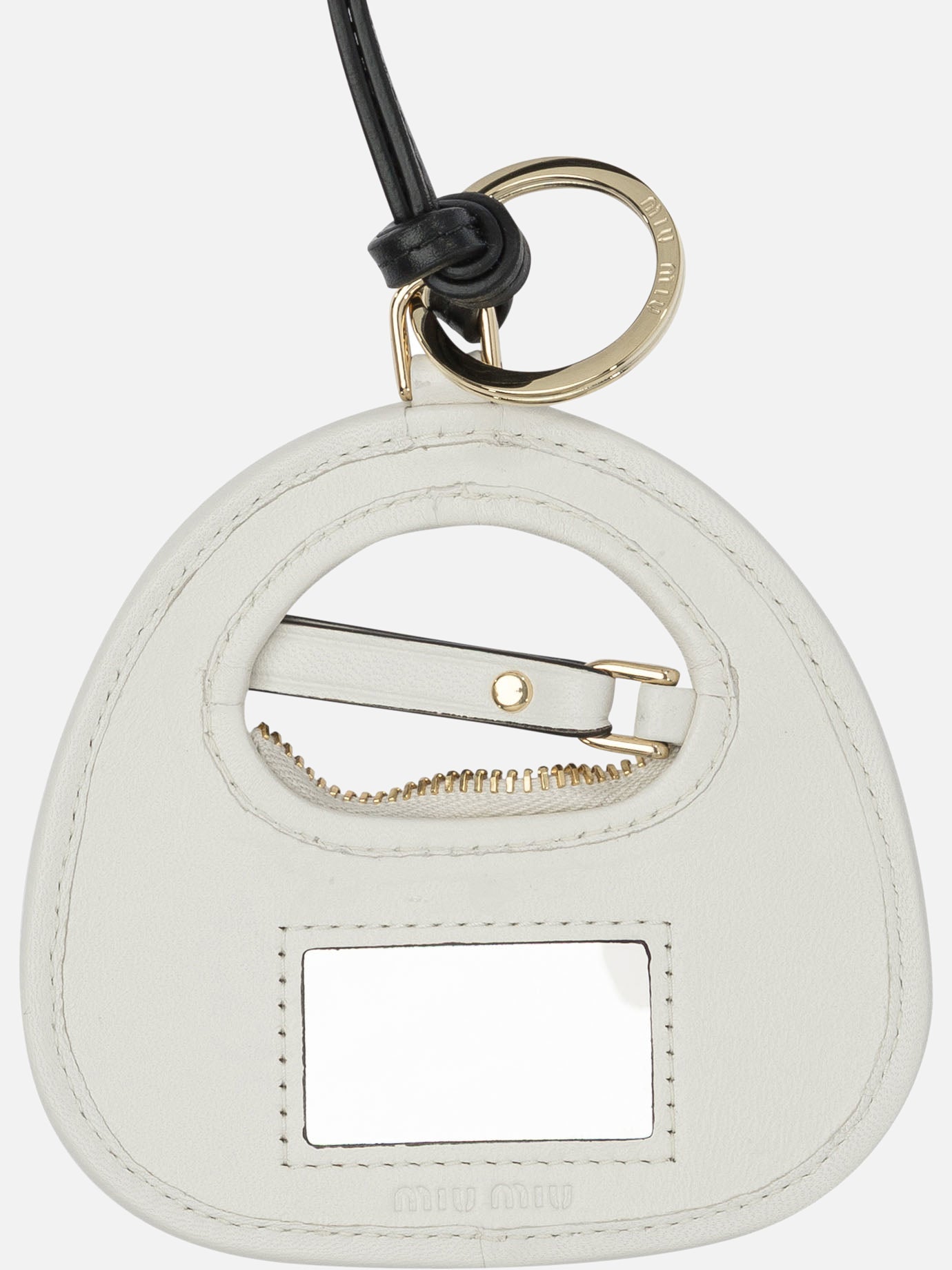 Portachiavi 100% lamb leather  Bianco - Miu Miu Donna | PDP | VIETTI Online Store | Zoom-Modal_2
