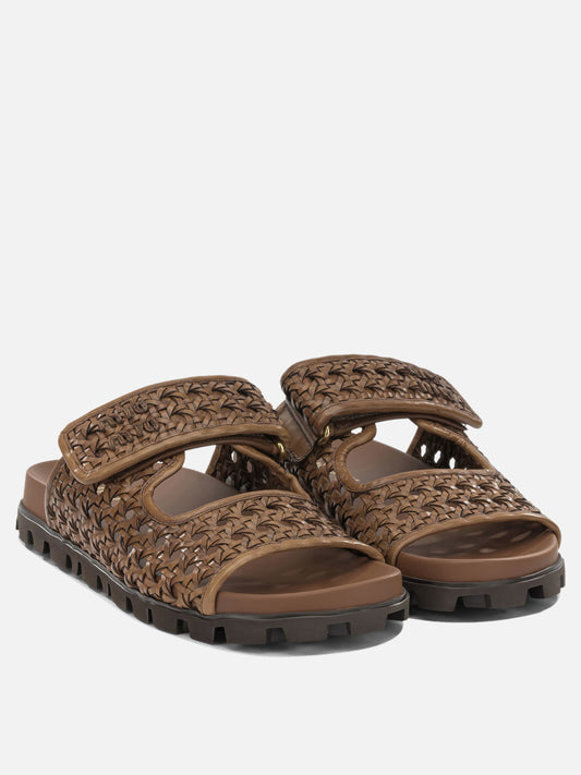 Sandali bassi 100% calf leather - 100% rubber  Marrone - Miu Miu Donna | PLP | VIETTI Online Store | 2
