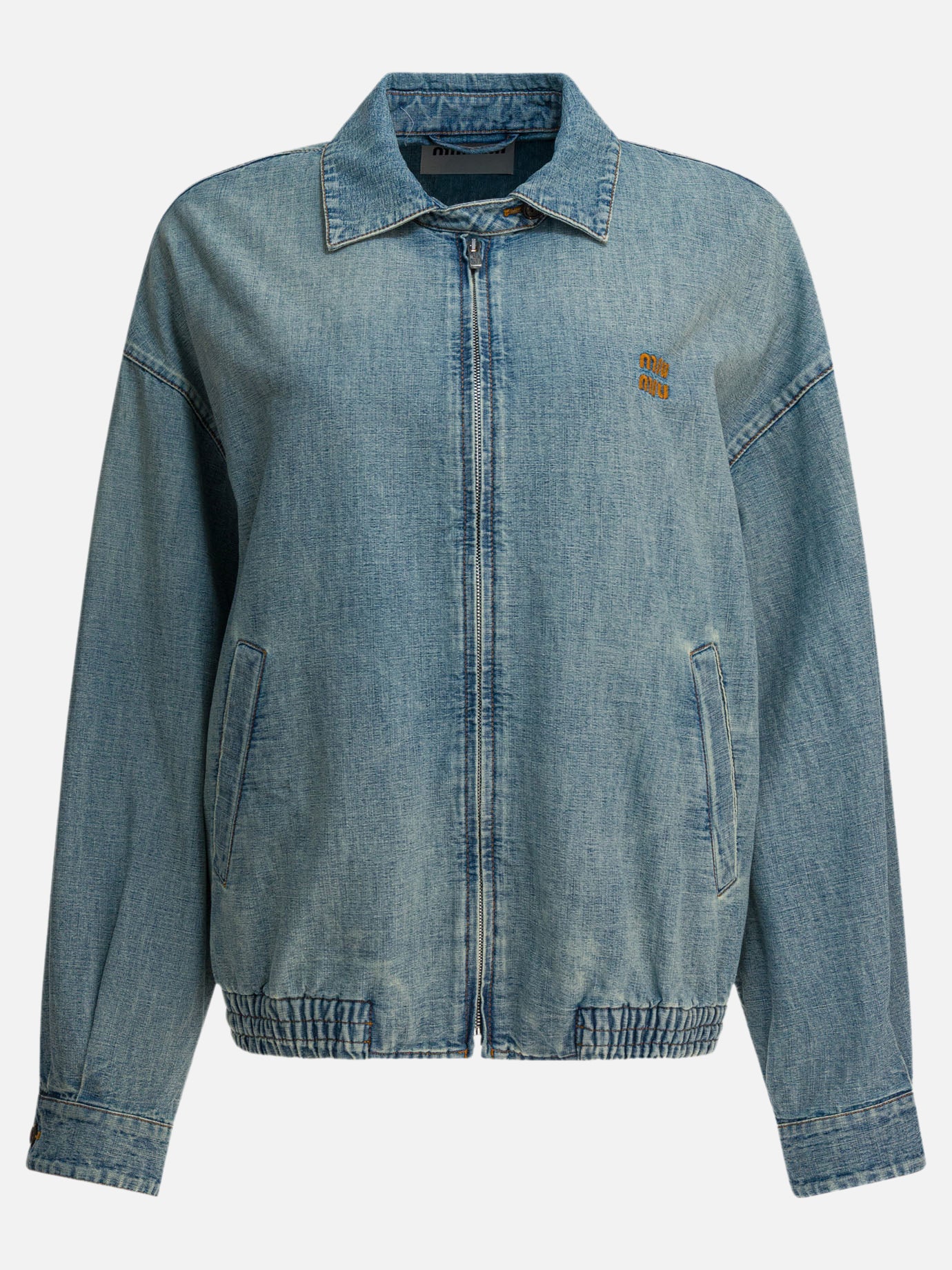 Giacche in denim Logo  Azzurro - Miu Miu Donna | PDP | VIETTI Online Store | Zoom-Modal

