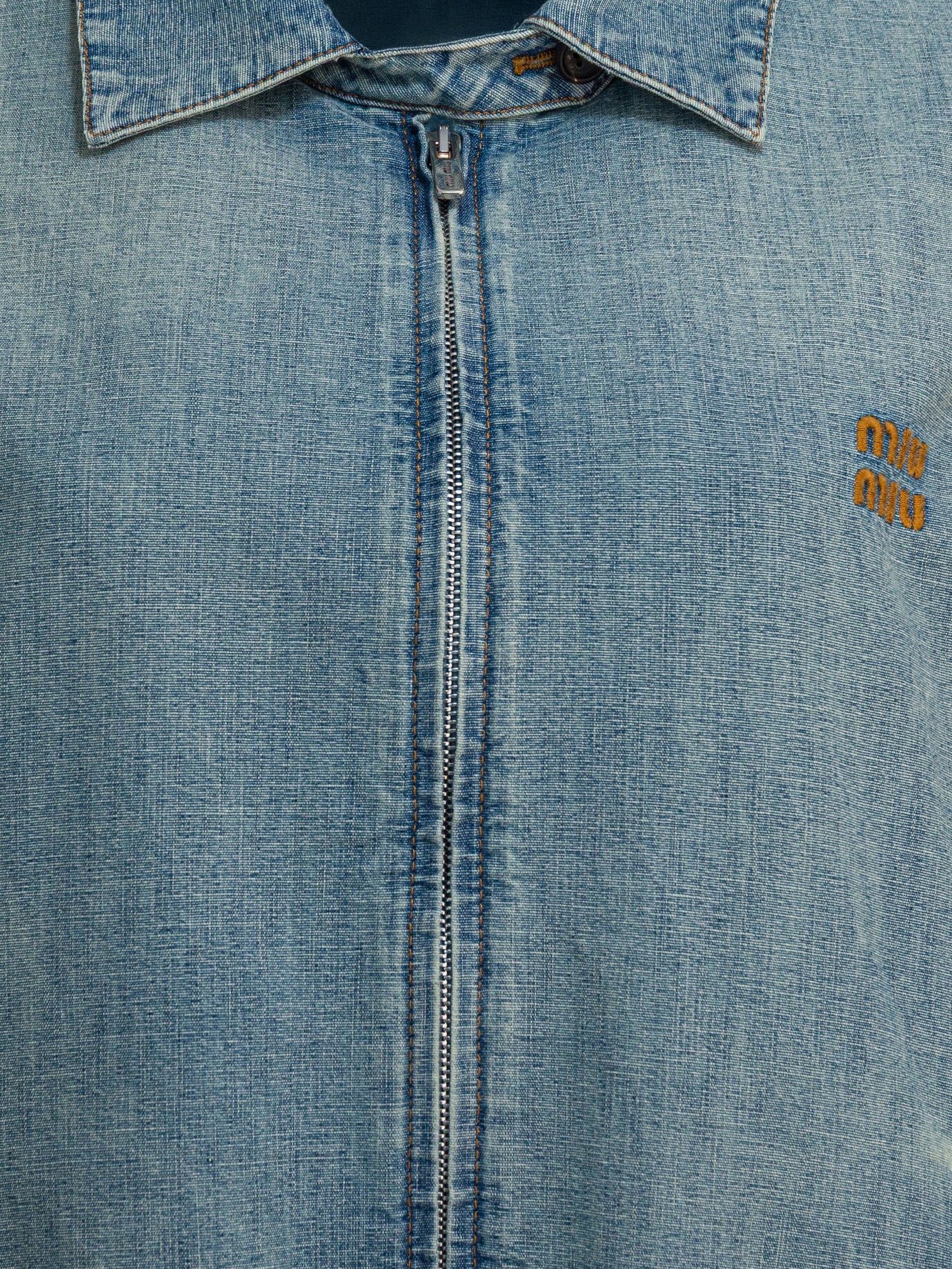 Giacche in denim Logo  Azzurro - Miu Miu Donna | PDP | VIETTI Online Store | thumbnail_3