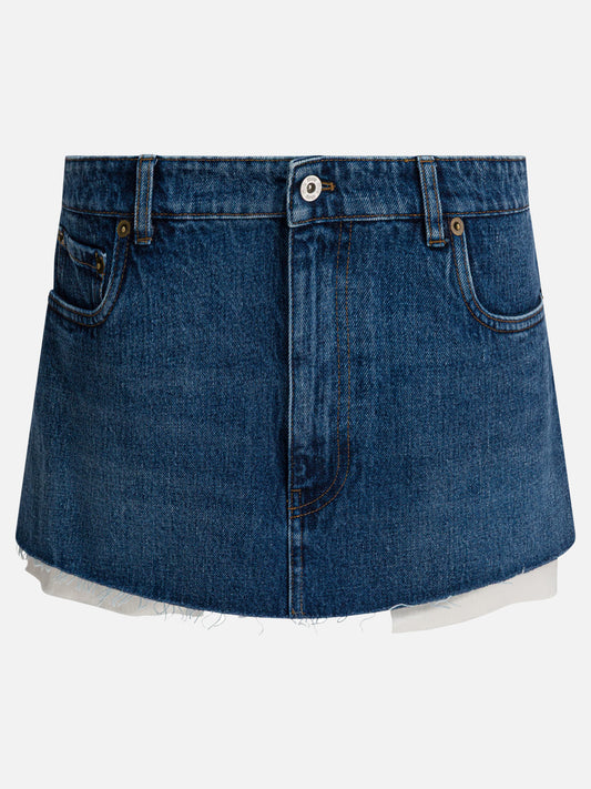 Miniskirts Logo  Blue - Miu Miu Women | PLP | VIETTI Online Store 
