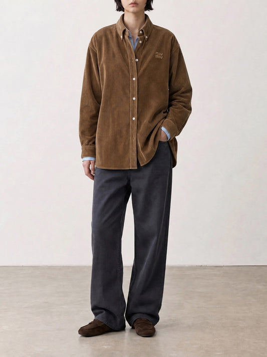 Straight-leg jeans Logo  Grey - Miu Miu Women | PLP | VIETTI Online Store | 2
