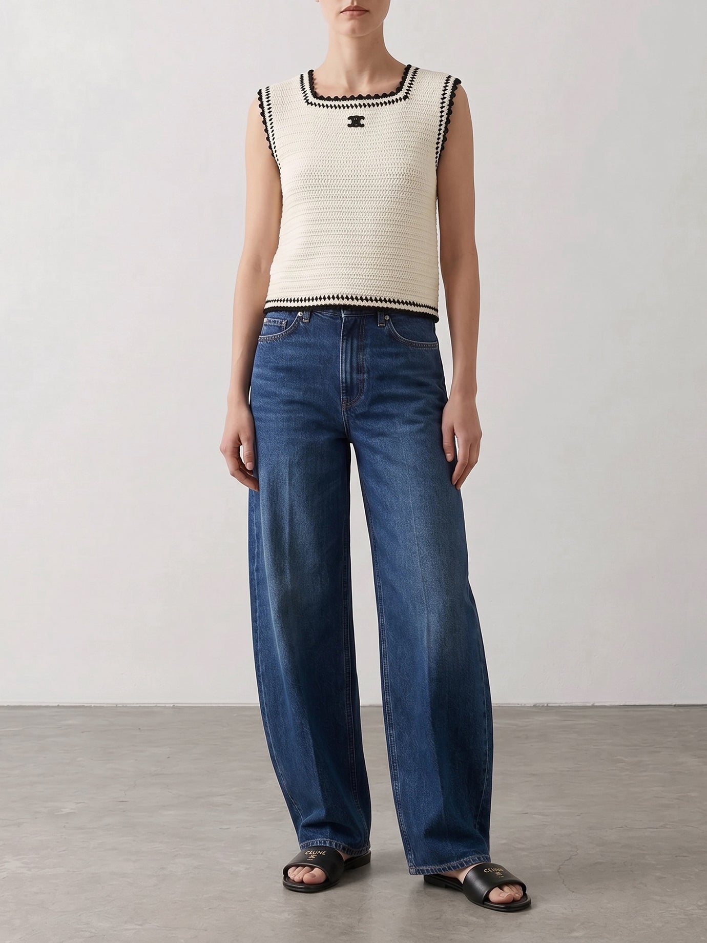 Jeans a gamba larga Logo  Blu - Miu Miu Donna | PDP | VIETTI Online Store | Zoom-Modal_5
