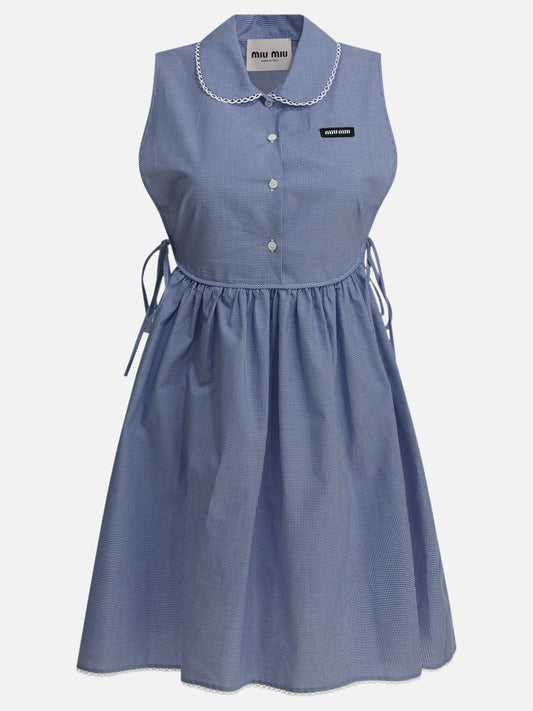 Mini dresses Logo  Light blue - Miu Miu Women | PLP | VIETTI Online Store 
