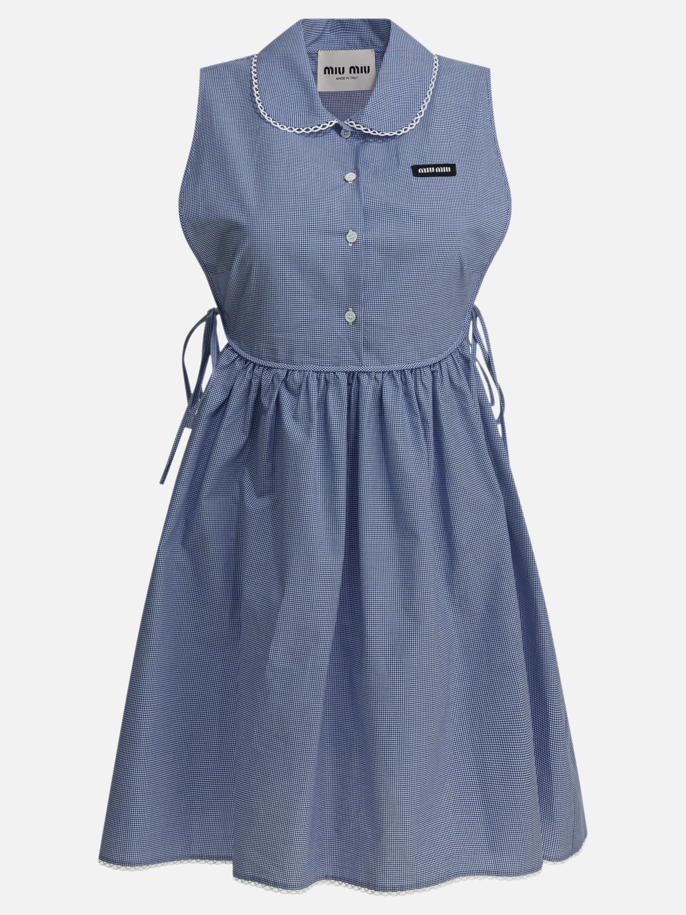 Mini dresses Logo  Light blue - Miu Miu Women | PDP | VIETTI Online Store | thumbnail