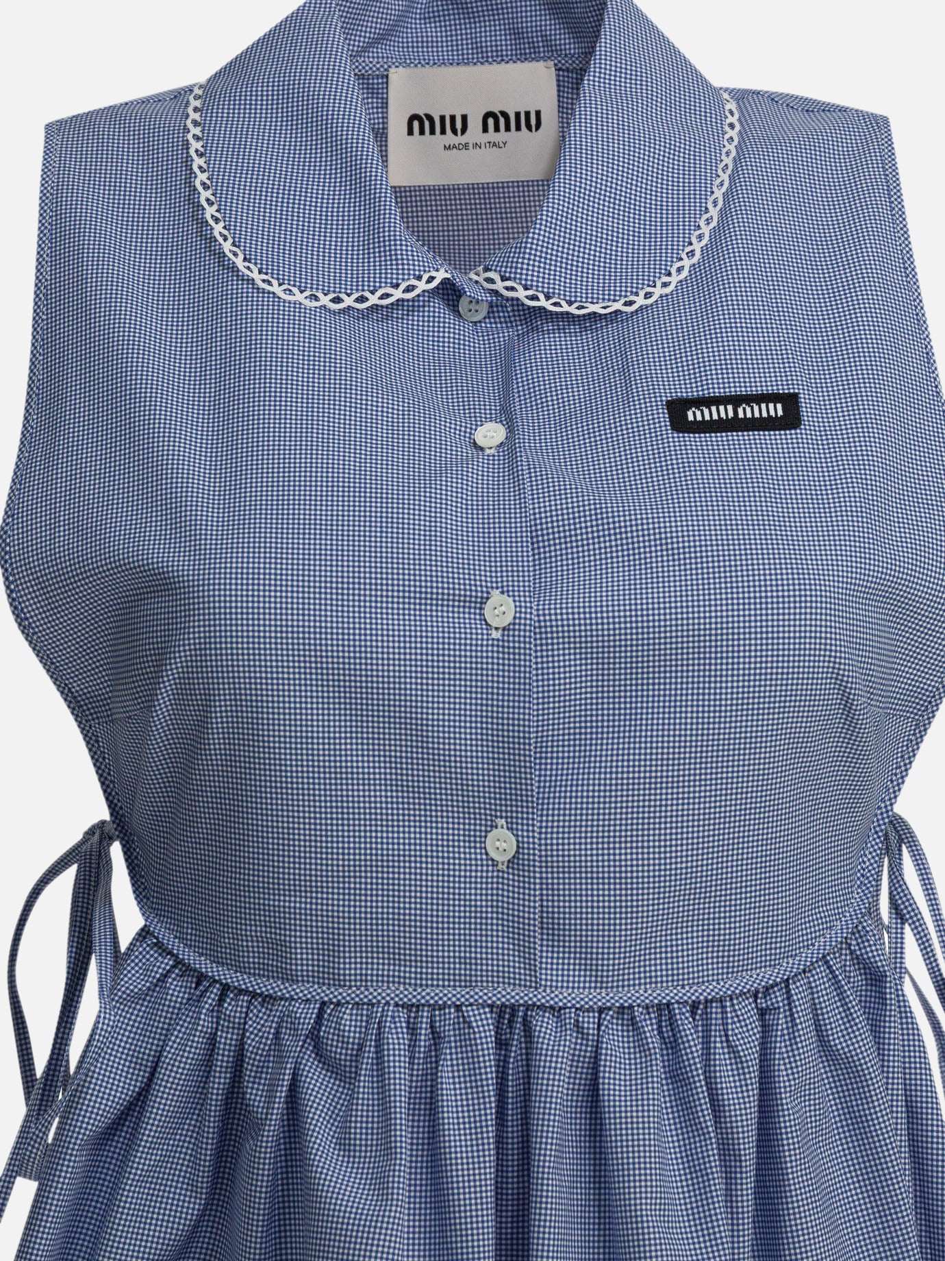 Mini dresses Logo  Light blue - Miu Miu Women | PDP | VIETTI Online Store | Zoom-Modal_5
