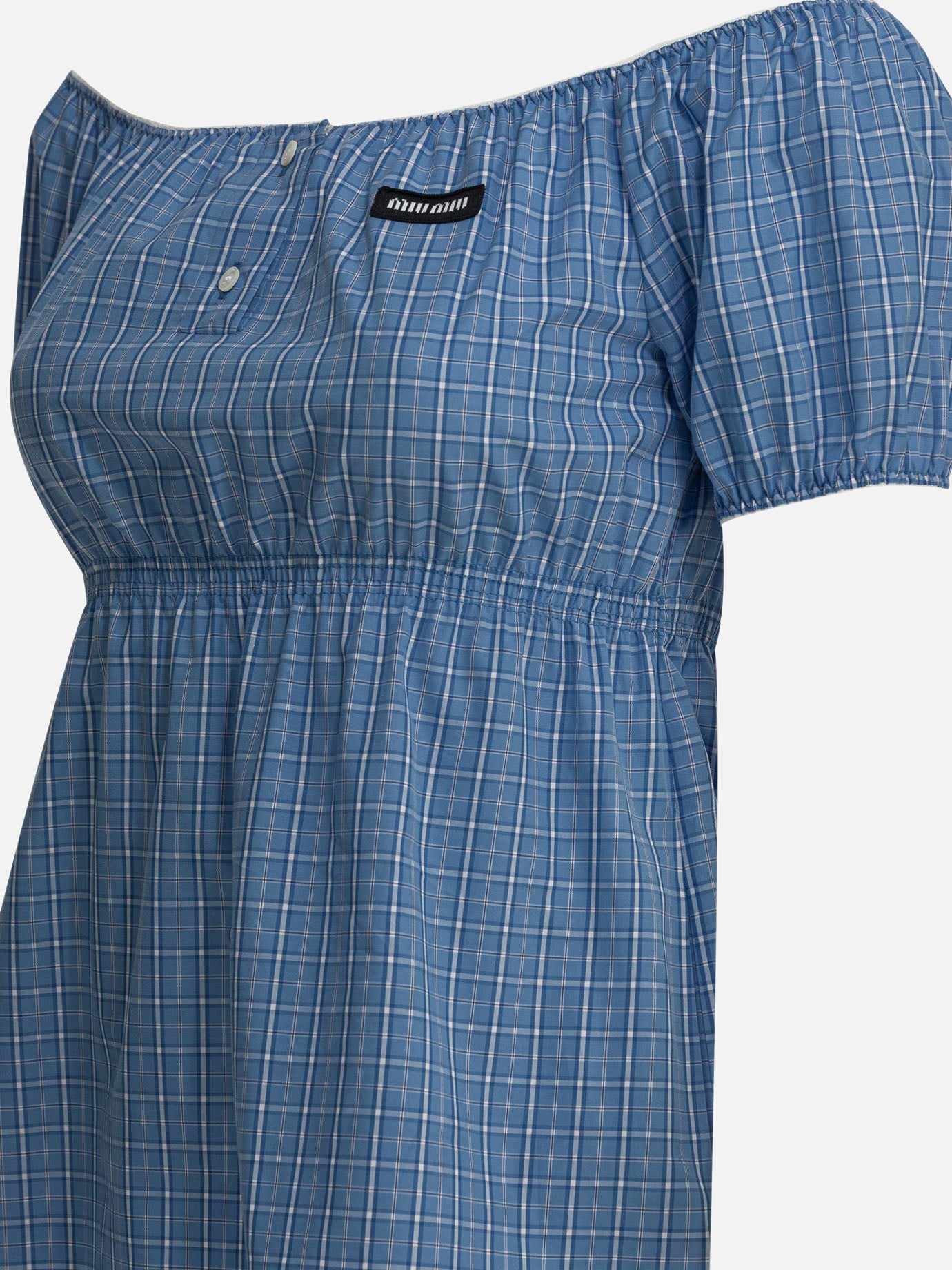 Mini dresses Logo  Light blue - Miu Miu Women | PDP | VIETTI Online Store | thumbnail_3