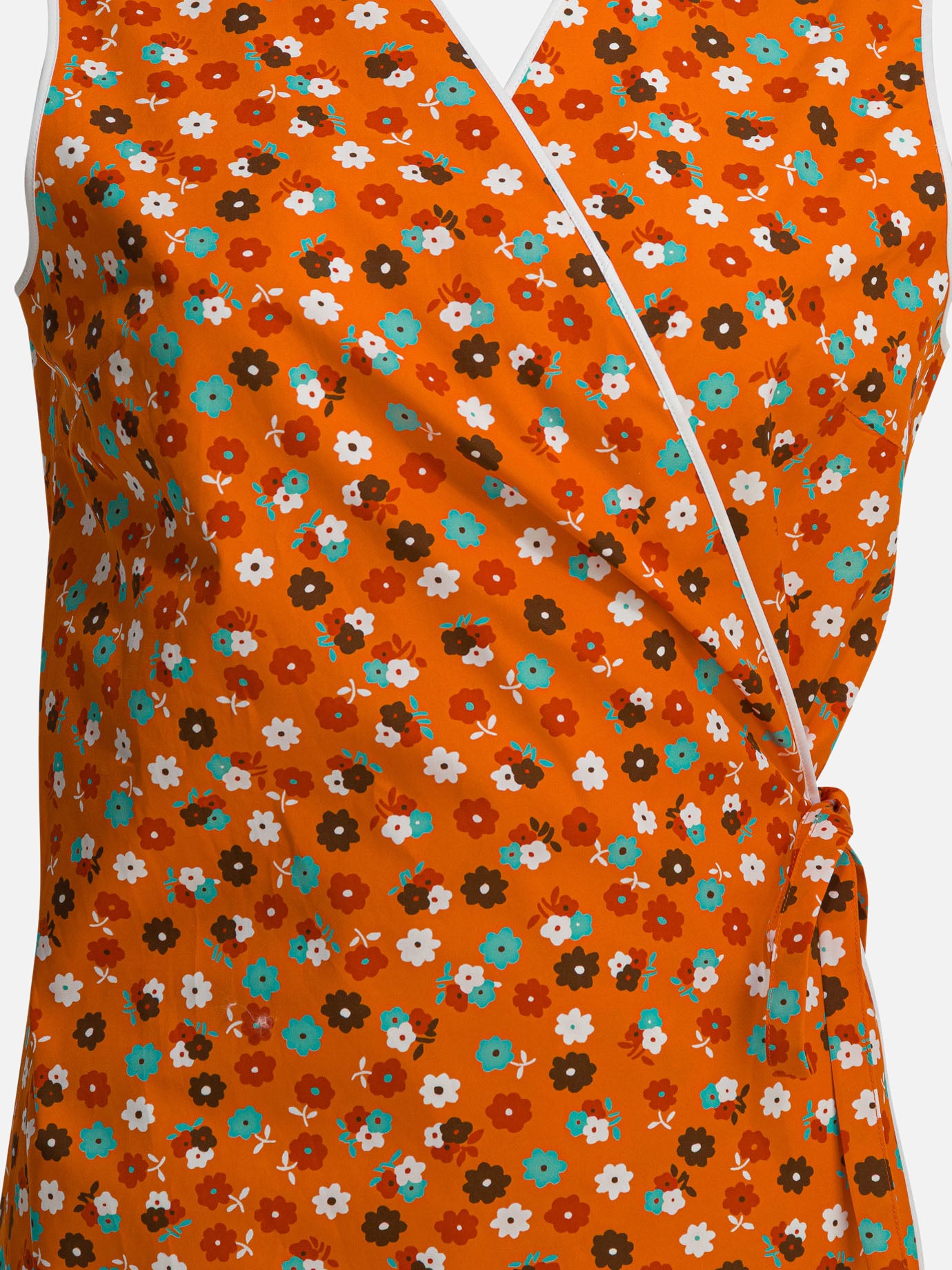 Mini dresses Floral  Orange - Miu Miu Women | PDP | VIETTI Online Store | thumbnail_3
