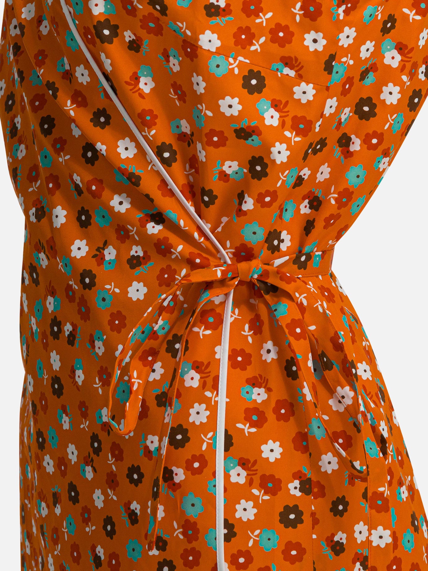 Mini dresses Floral  Orange - Miu Miu Women | PDP | VIETTI Online Store | thumbnail_4