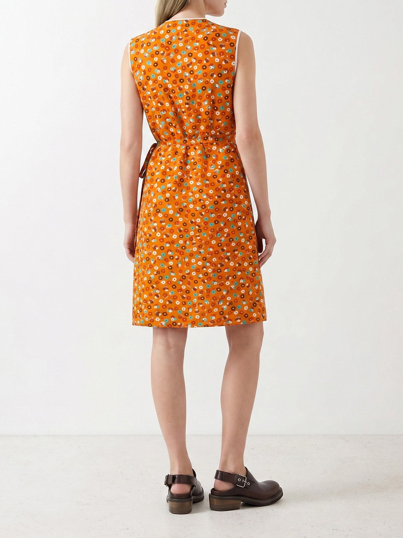Mini dresses Floral  Orange - Miu Miu Women | PDP | VIETTI Online Store | thumbnail_6