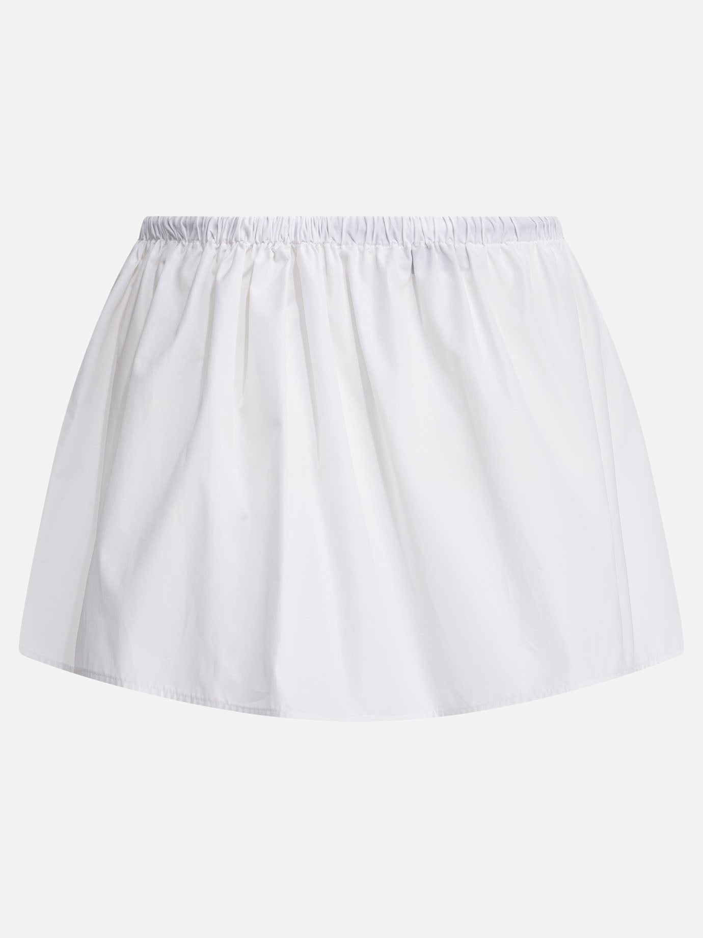 Miu Miu Poplin mini skirt with logo White - Women | VIETTI Online