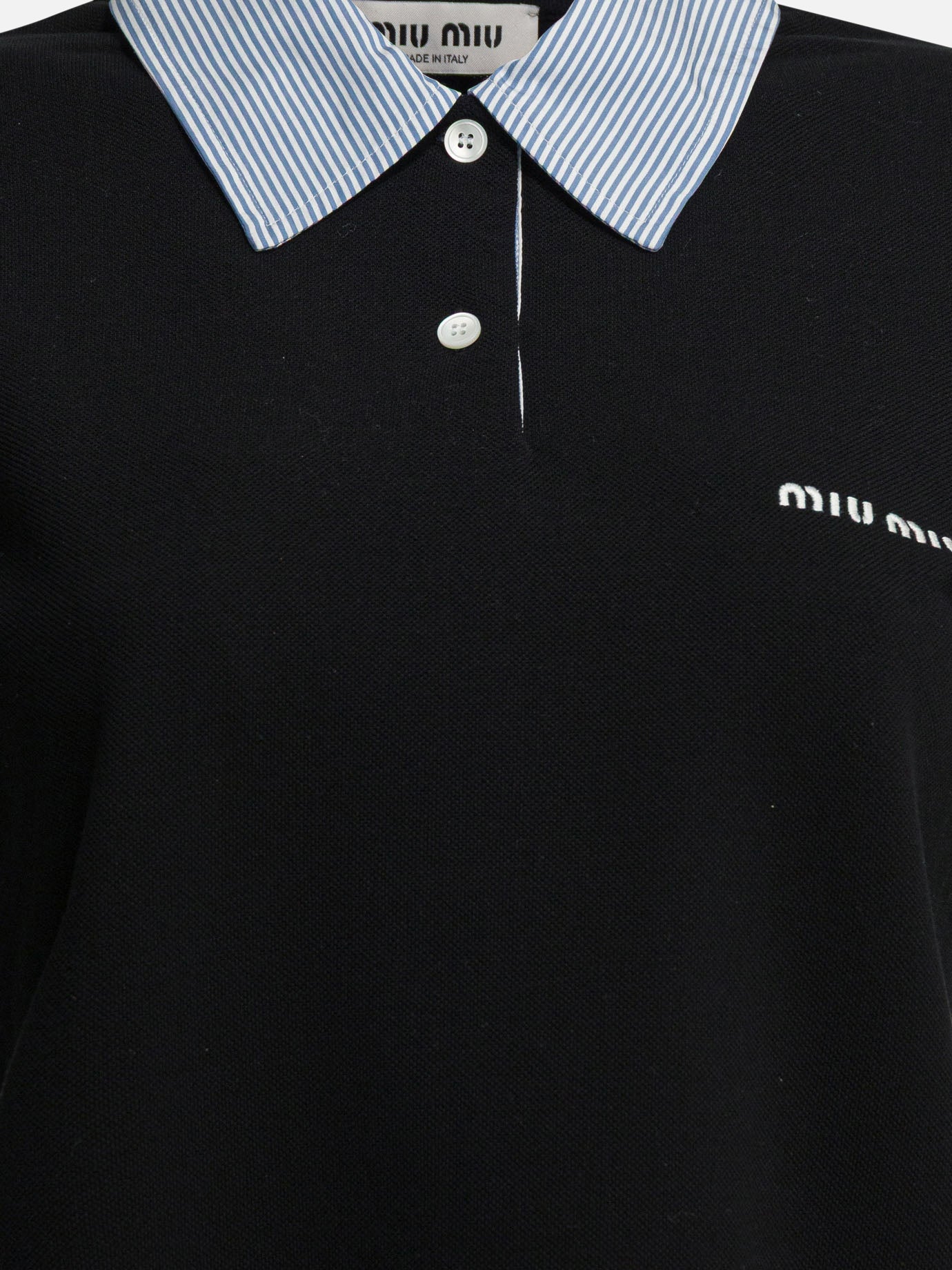 Polo shirts with buttons Logo  Black - Miu Miu Women | PDP | VIETTI Online Store | Zoom-Modal_3
