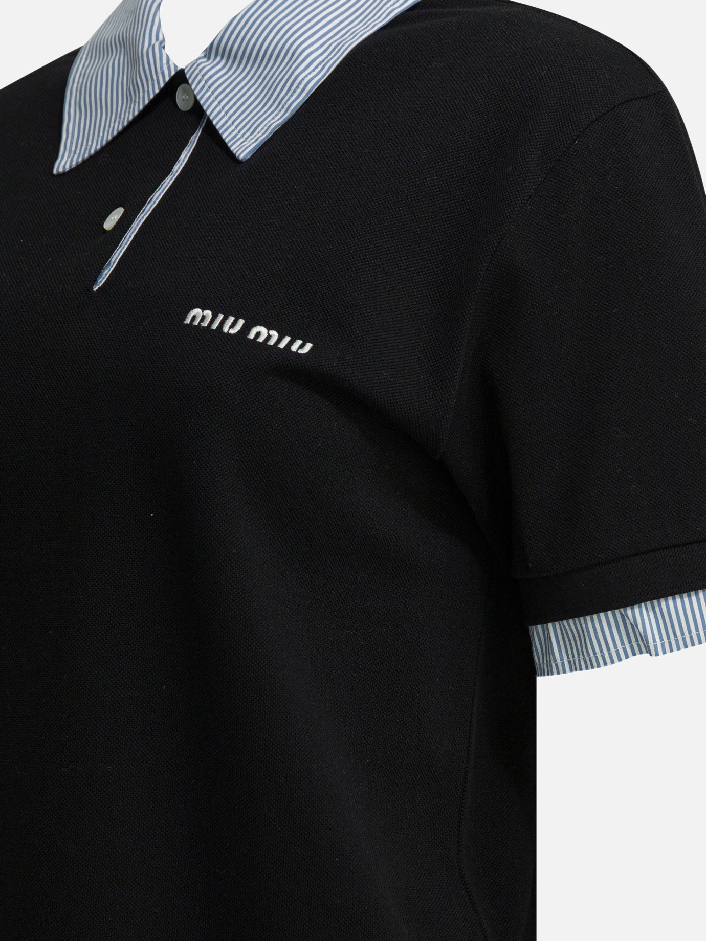 Polo shirts with buttons Logo  Black - Miu Miu Women | PDP | VIETTI Online Store | Zoom-Modal_4
