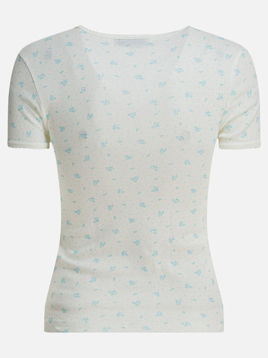 T-shirt girocollo Floral  Bianco - Miu Miu Donna | PDP | VIETTI Online Store | 2
