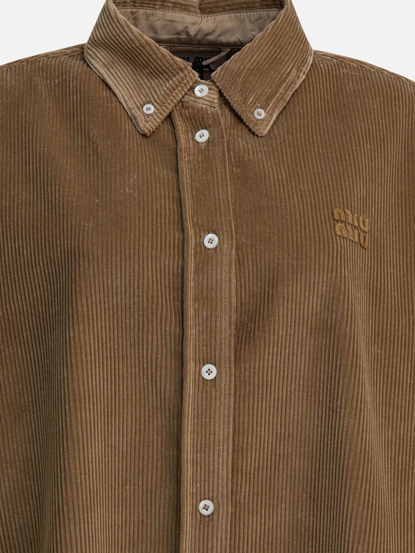 Camicie casual Logo  Beige - Miu Miu Donna | PDP | VIETTI Online Store | Zoom-Modal_3
