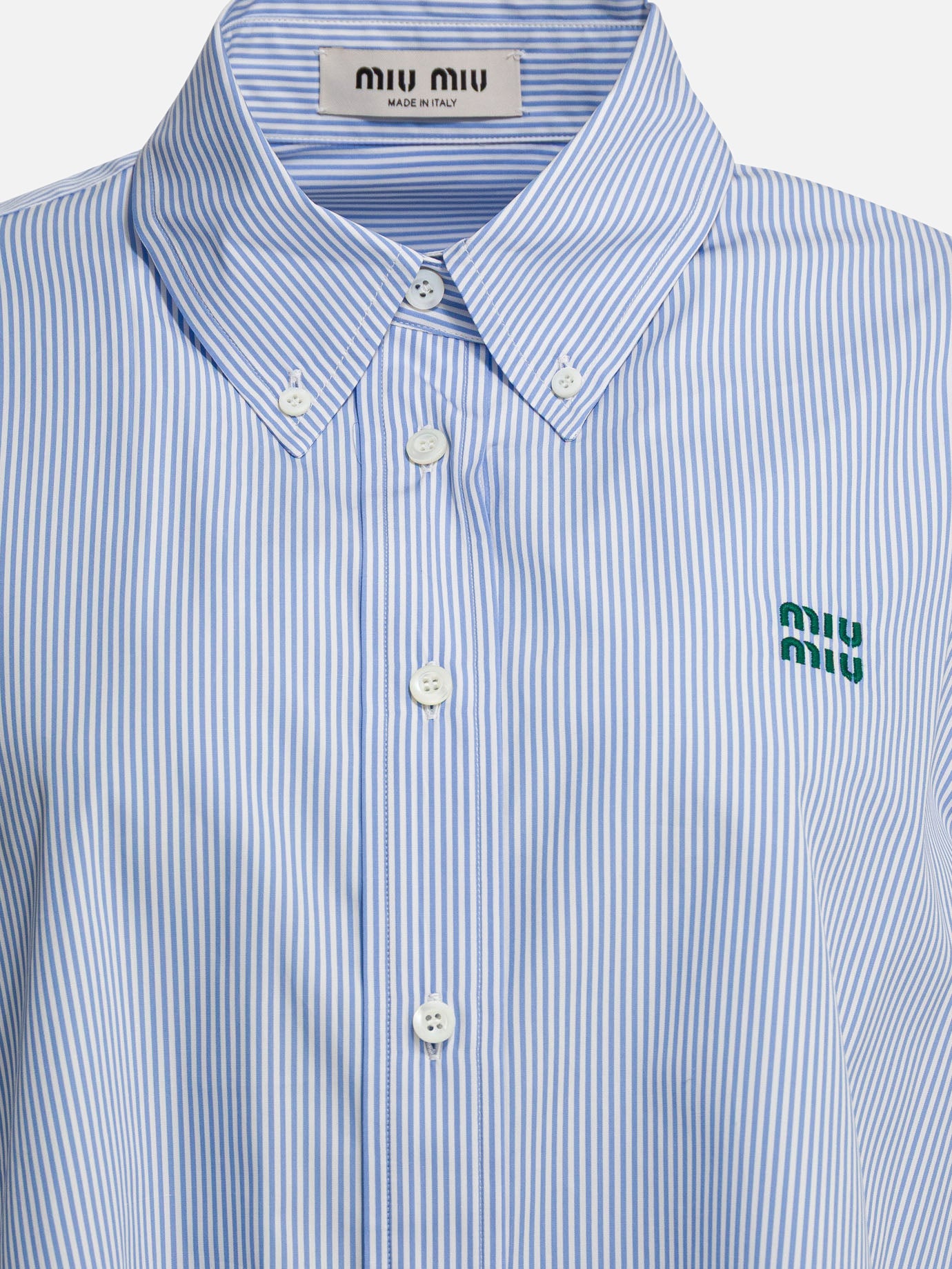 Camicie casual Logo  Azzurro - Miu Miu Donna | PDP | VIETTI Online Store | thumbnail_3