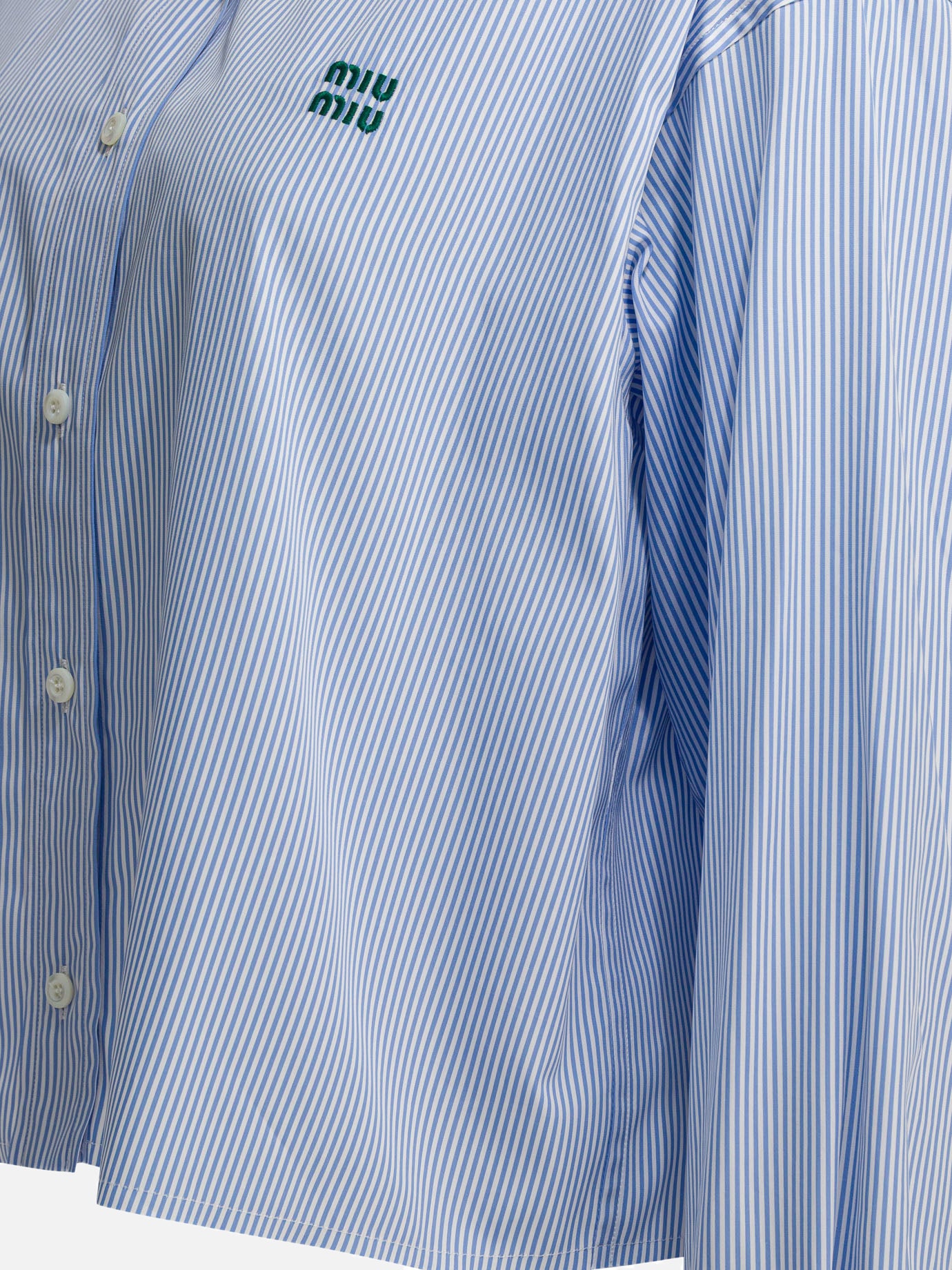 Camicie casual Logo  Azzurro - Miu Miu Donna | PDP | VIETTI Online Store | Zoom-Modal_4
