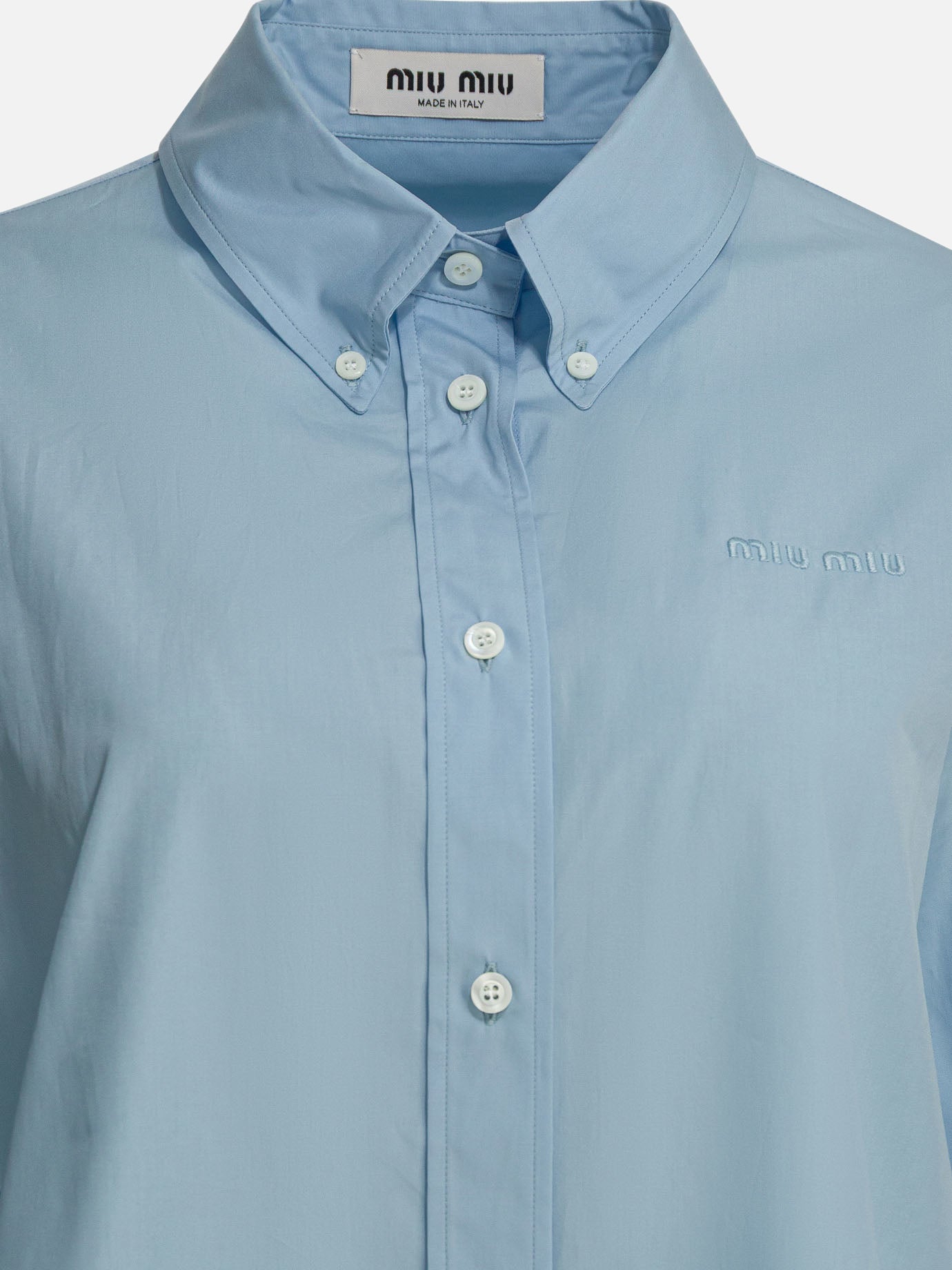 Casual shirts Logo  Light blue - Miu Miu Women | PDP | VIETTI Online Store | Zoom-Modal_3
