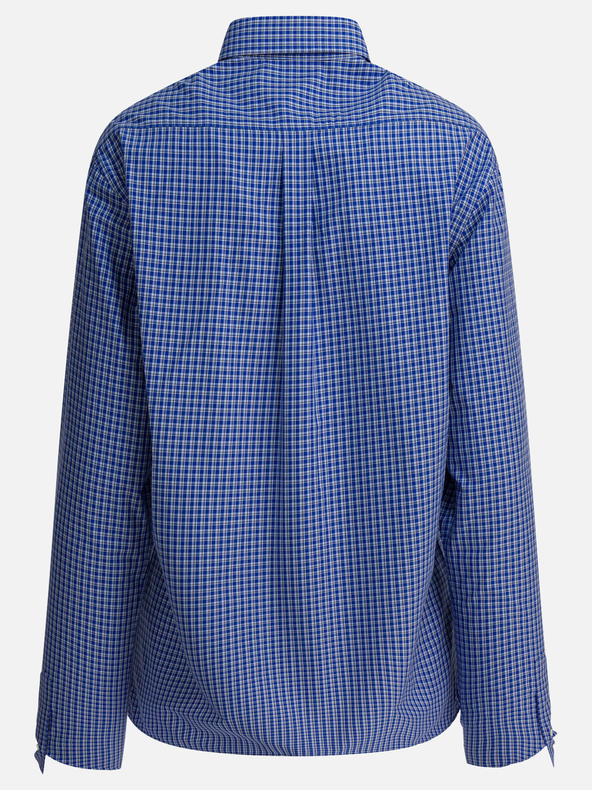Miu Miu Cotton shirt with logo Light blue - VIETTI
