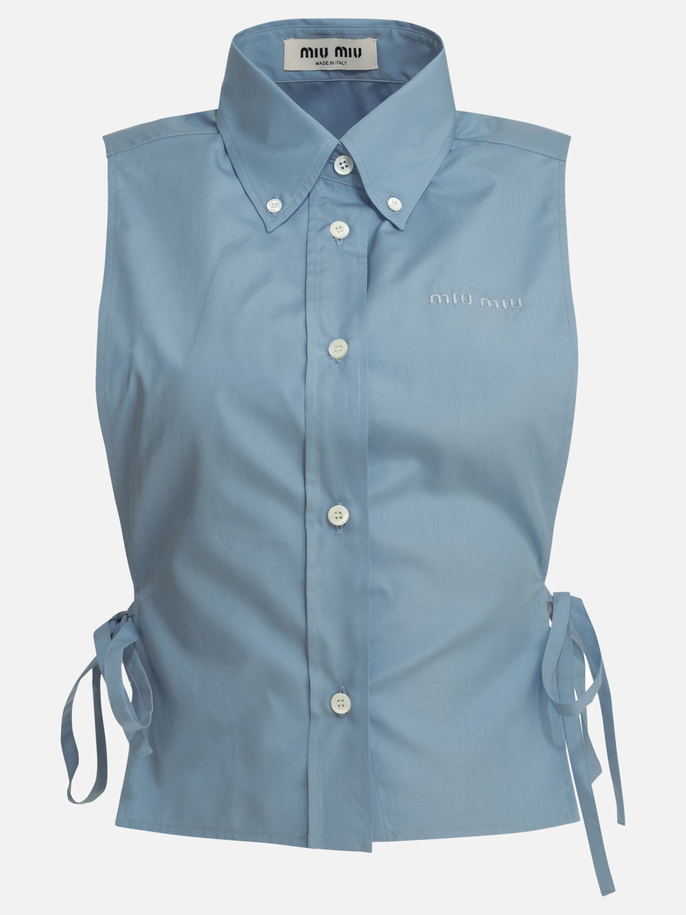 Casual shirts Logo  Light blue - Miu Miu Women | PDP | VIETTI Online Store | thumbnail