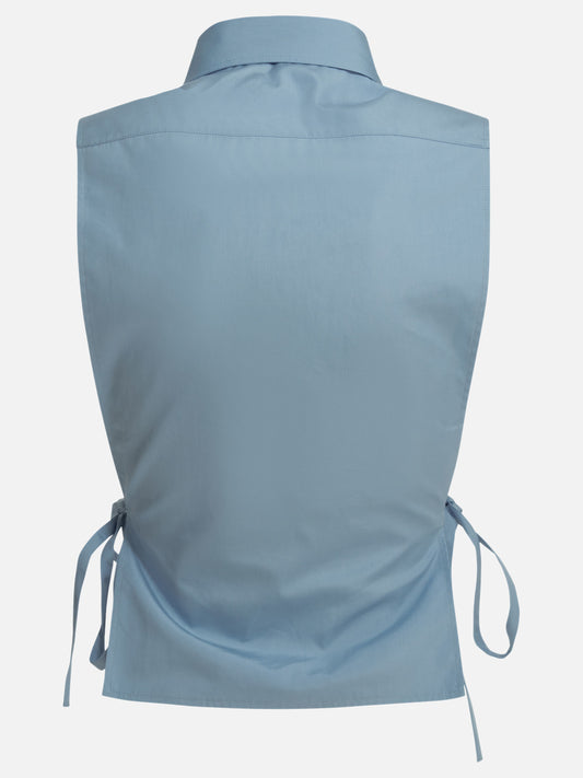 Casual shirts Logo  Light blue - Miu Miu Women | PDP | VIETTI Online Store | 2
