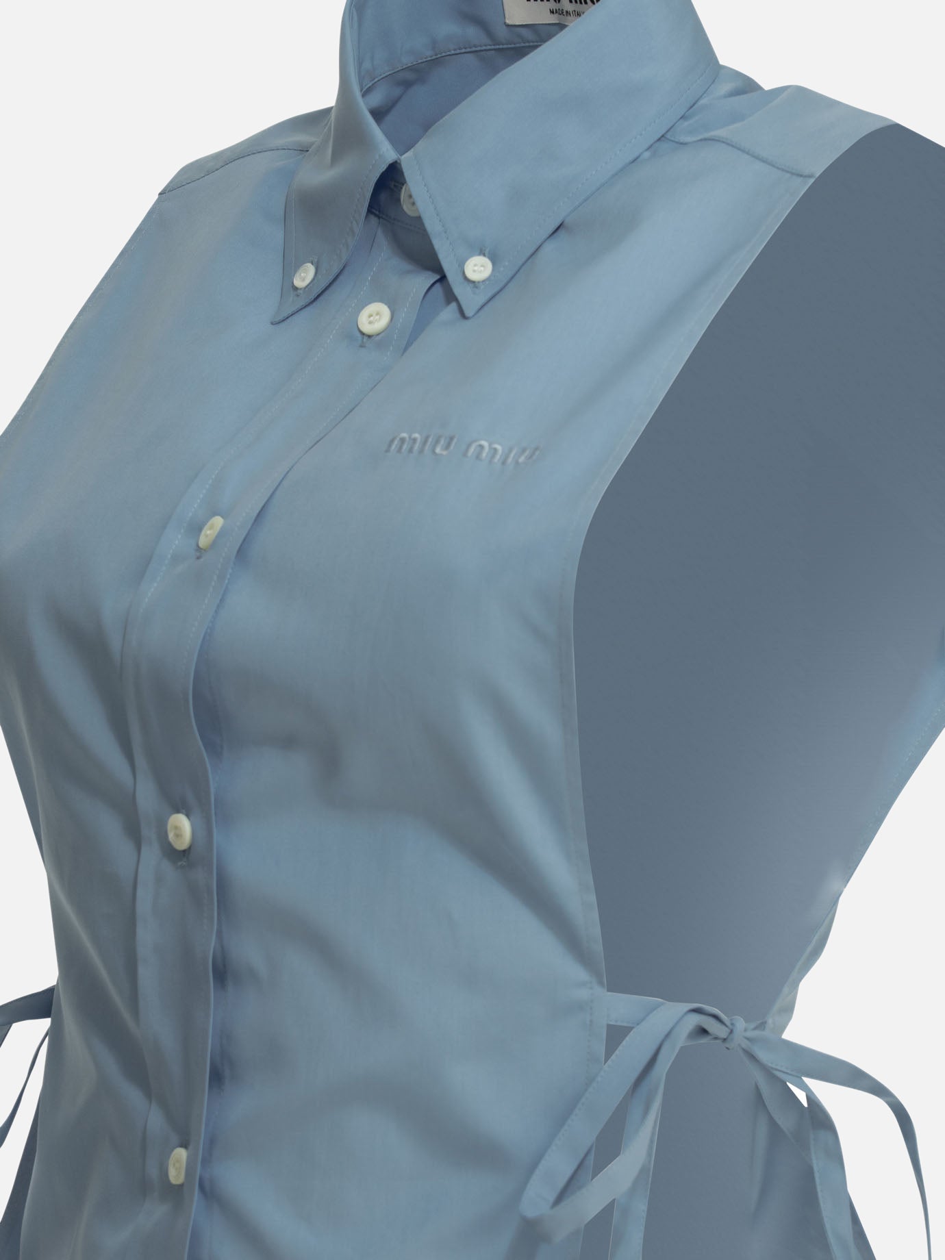 Casual shirts Logo  Light blue - Miu Miu Women | PDP | VIETTI Online Store | Zoom-Modal_4
