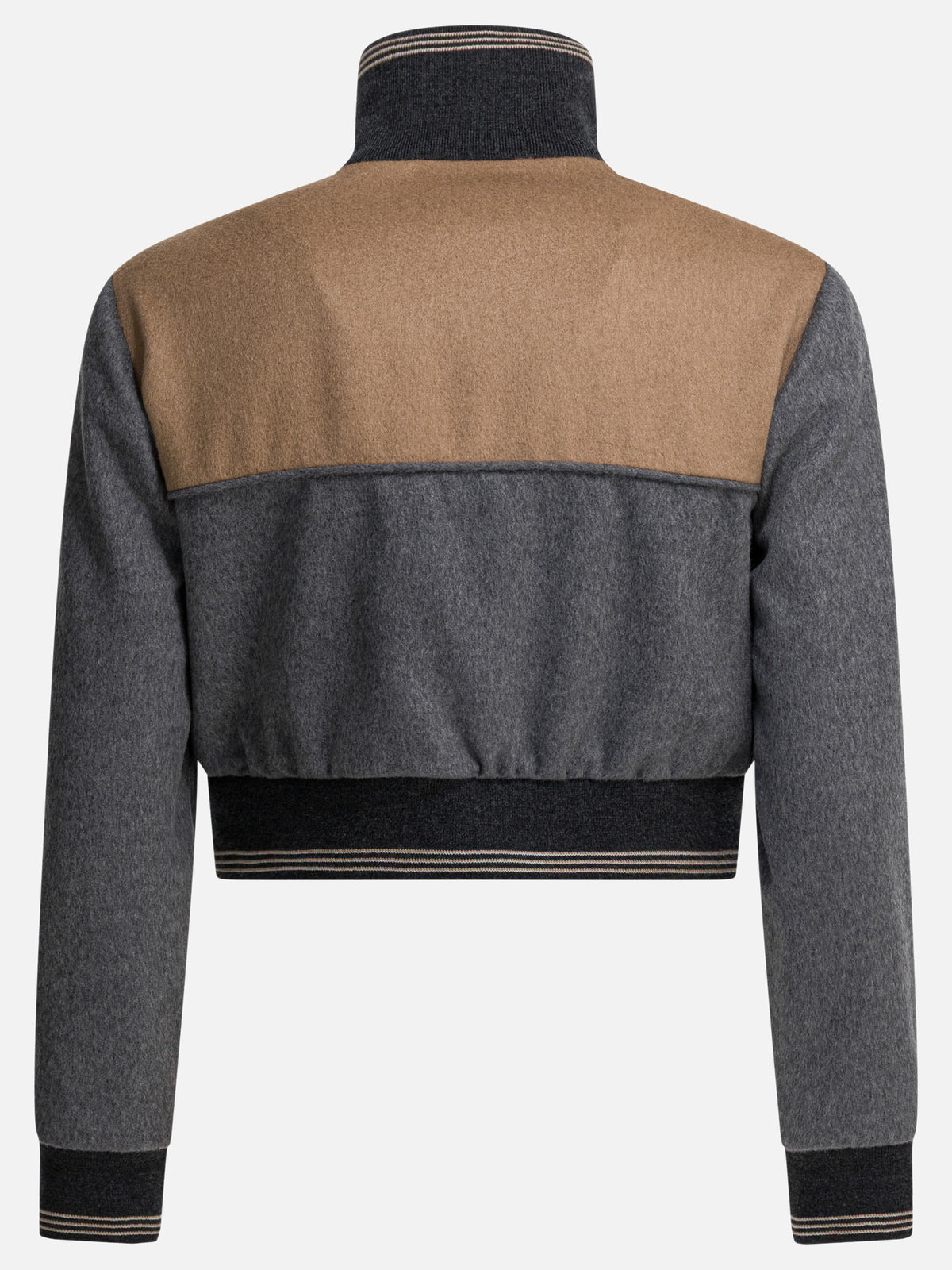 Miu Miu Wool and cashmere bomber jacket Grey - VIETTI