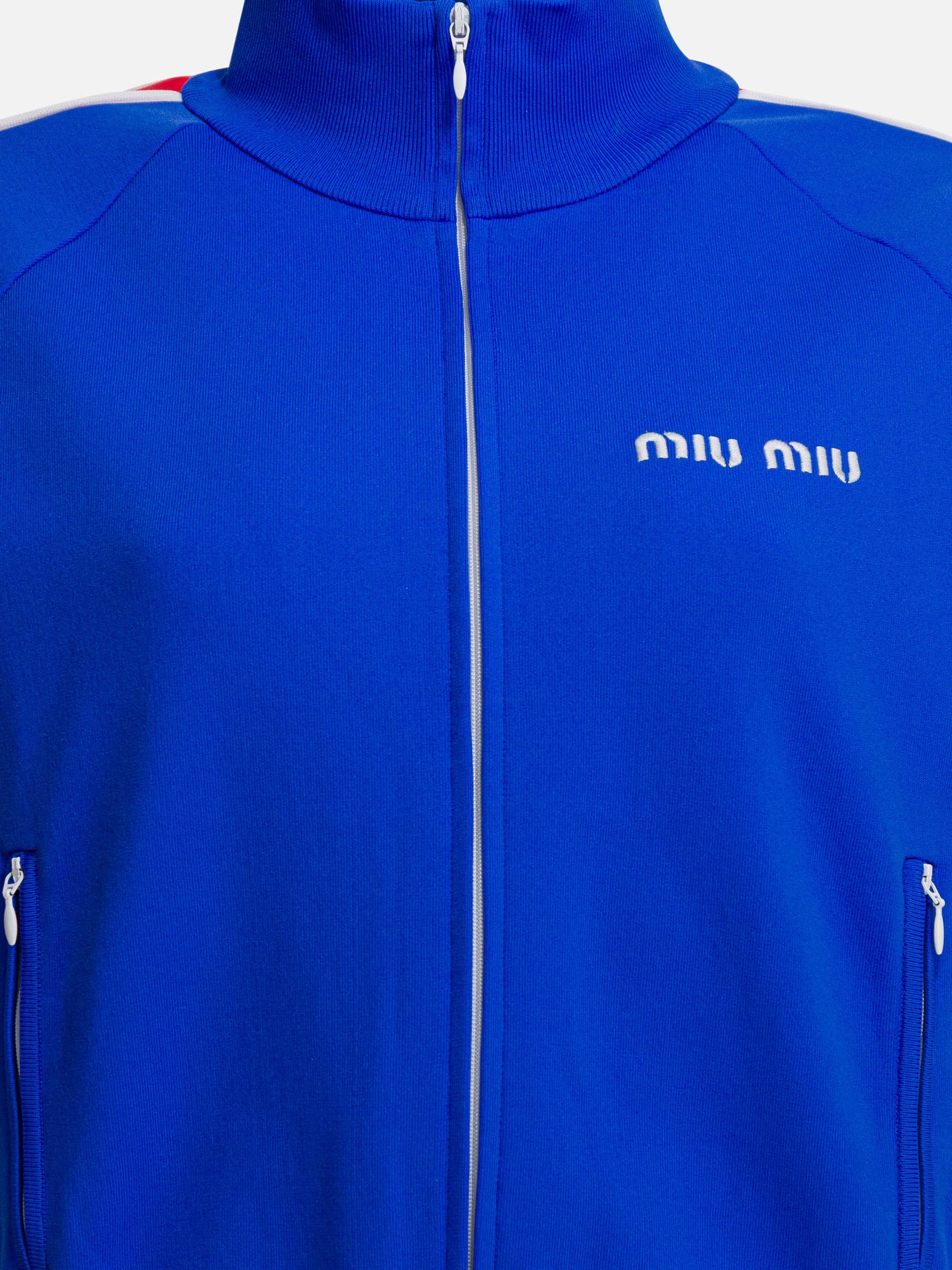 Felpe con zip Logo  Blu - Miu Miu Donna | PDP | VIETTI Online Store | thumbnail_3