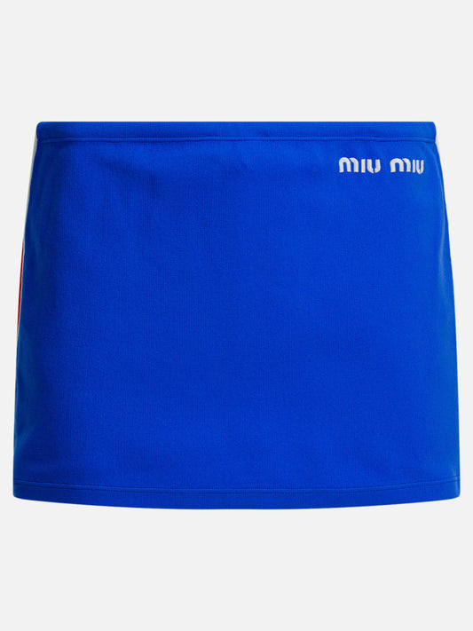 Miniskirts Logo  Blue - Miu Miu Women | PLP | VIETTI Online Store 

