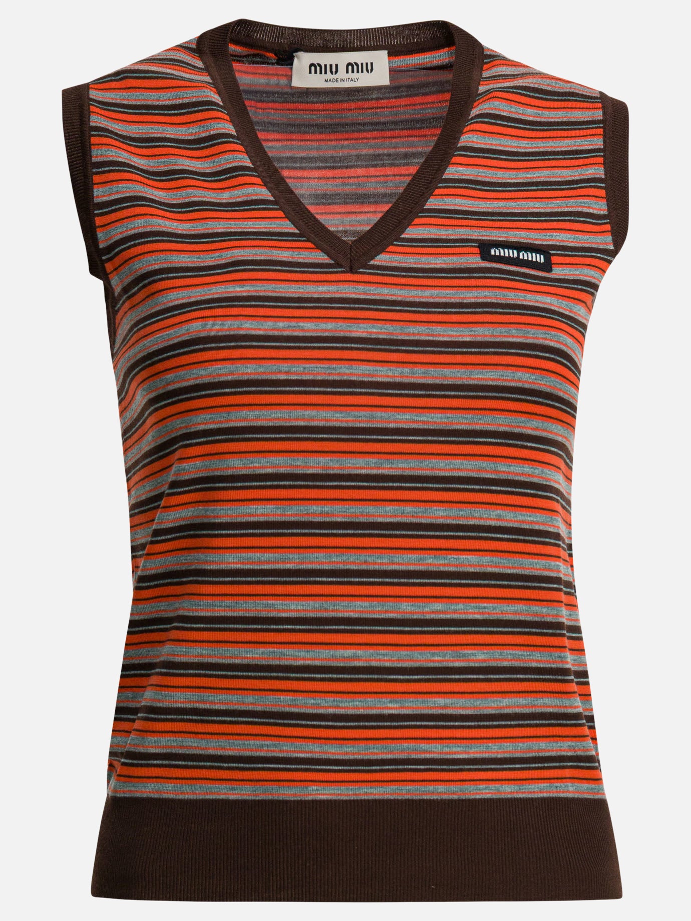 Vests Striped  Orange - Miu Miu Women | PDP | VIETTI Online Store | thumbnail