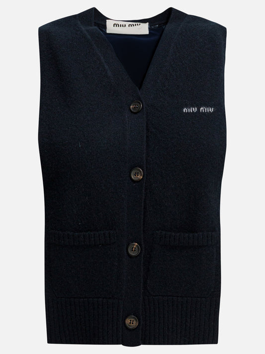Vests Logo  Blue - Miu Miu Women | PLP | VIETTI Online Store 
