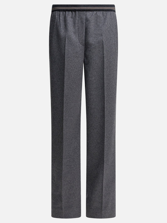 Leisure trousers Solid colour  Grey - Miu Miu Women | PDP | VIETTI Online Store 
