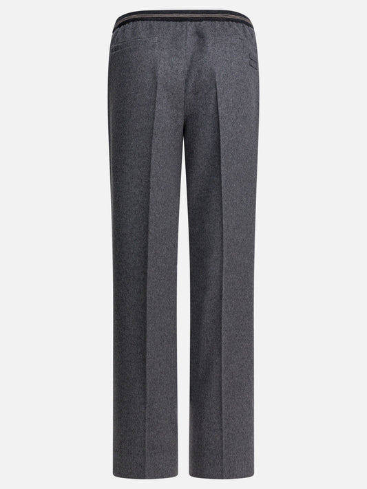 Leisure trousers Solid colour  Grey - Miu Miu Women | PDP | VIETTI Online Store | 2
