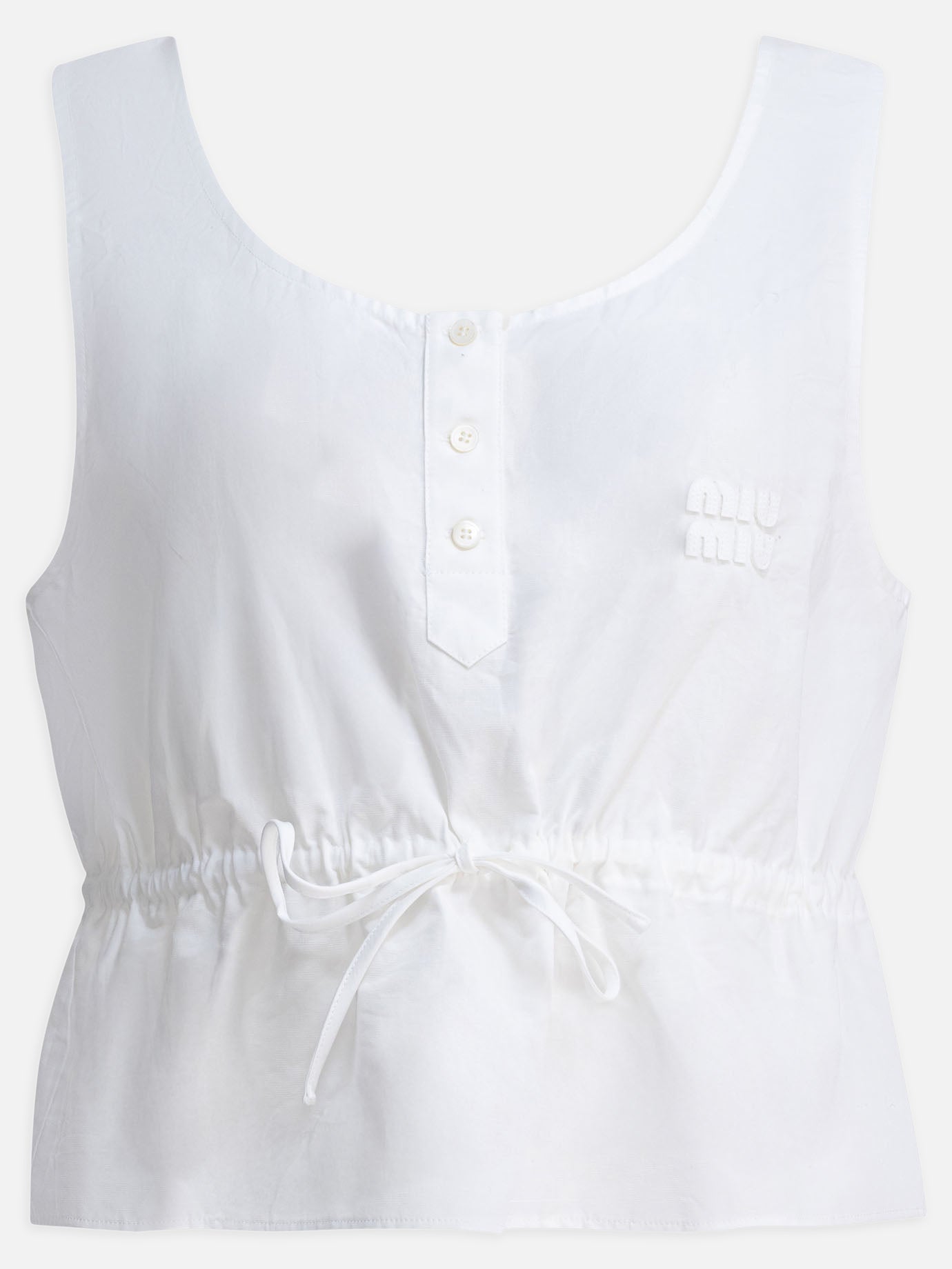 Top casual Logo  Bianco - Miu Miu Donna | PDP | VIETTI Online Store | Zoom-Modal
