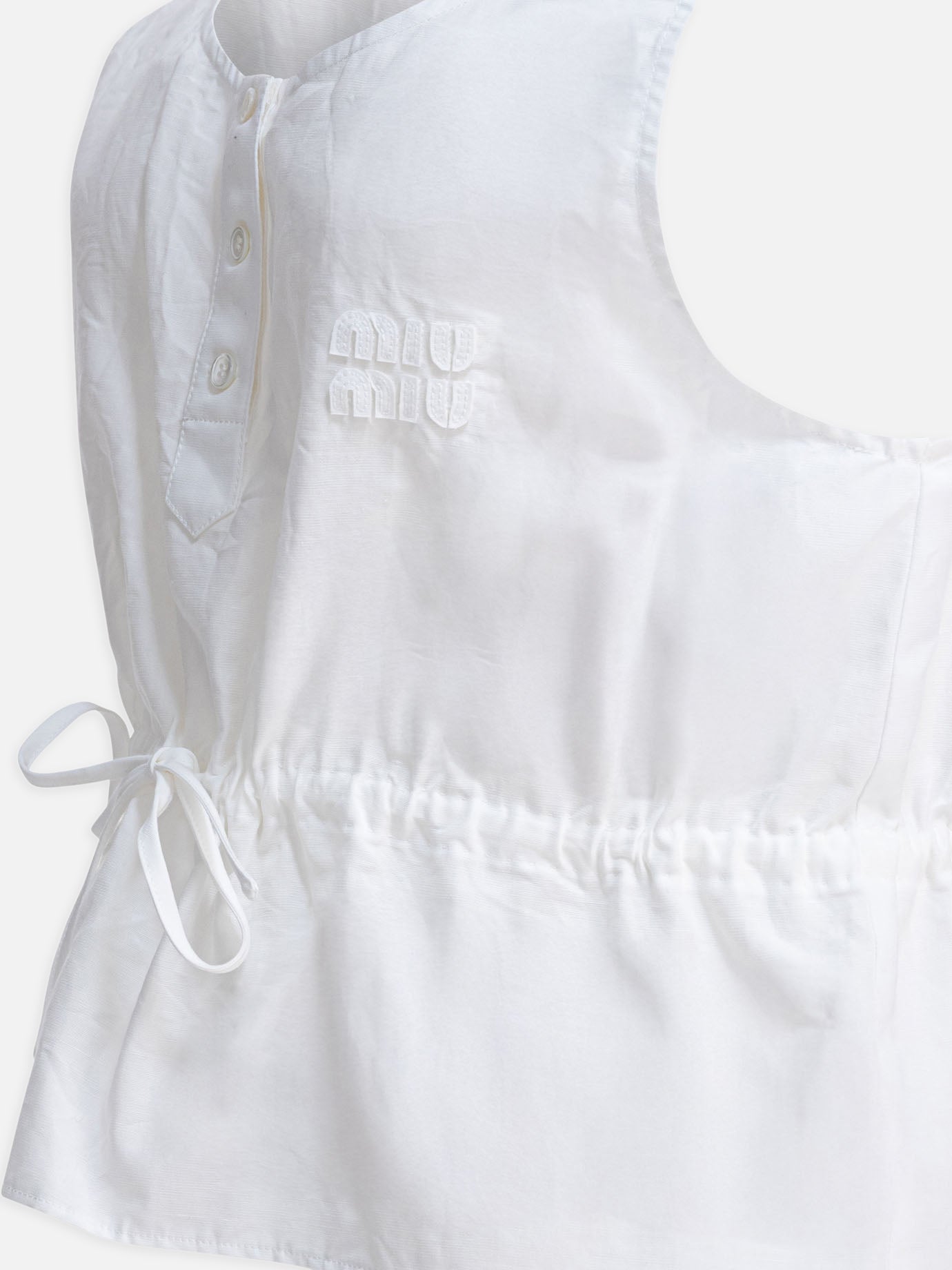 Top casual Logo  Bianco - Miu Miu Donna | PDP | VIETTI Online Store | thumbnail_4