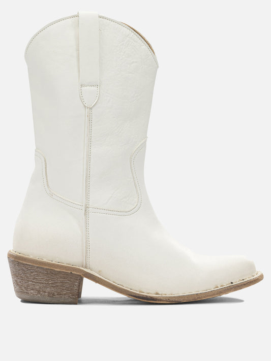 Cowboy 100 % calf leather - 70% calf leather 30% rubber  White - Moma Women | PDP | VIETTI Online Store 
