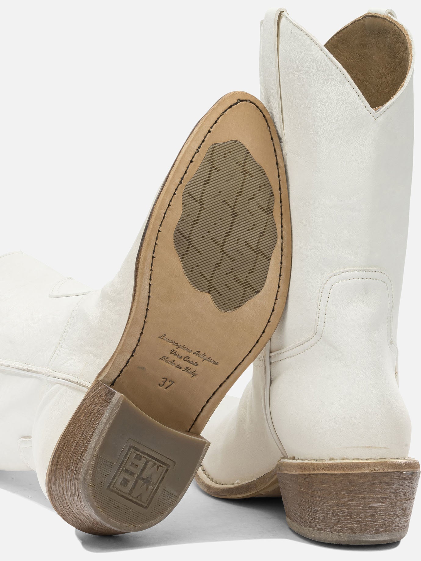 Cowboy 100 % calf leather - 70% calf leather 30% rubber  White - Moma Women | PDP | VIETTI Online Store | thumbnail_5