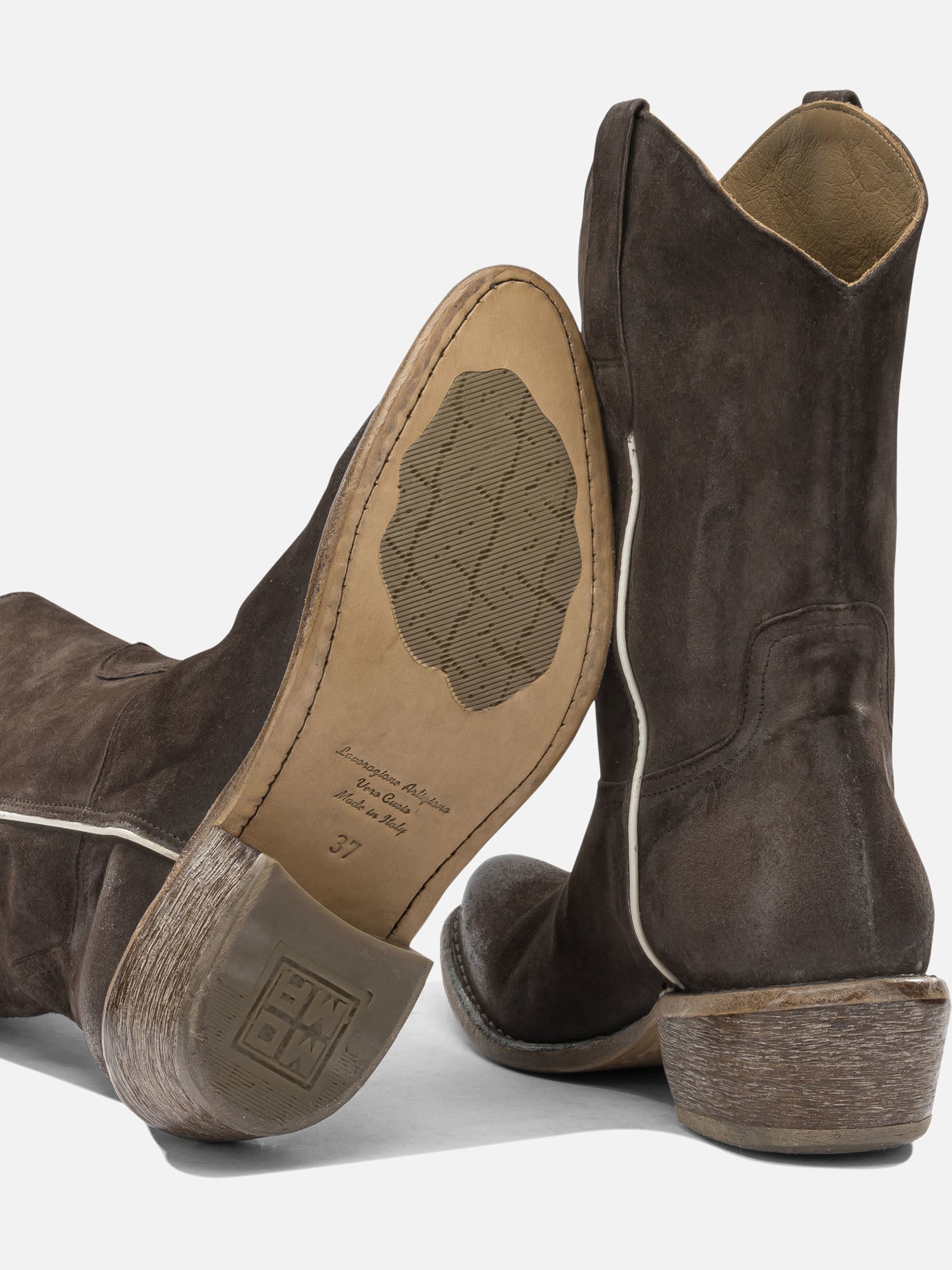 Cowboy 100 % calf leather - 70% calf leather 30% rubber  Brown - Moma Women | PDP | VIETTI Online Store | Zoom-Modal_5

