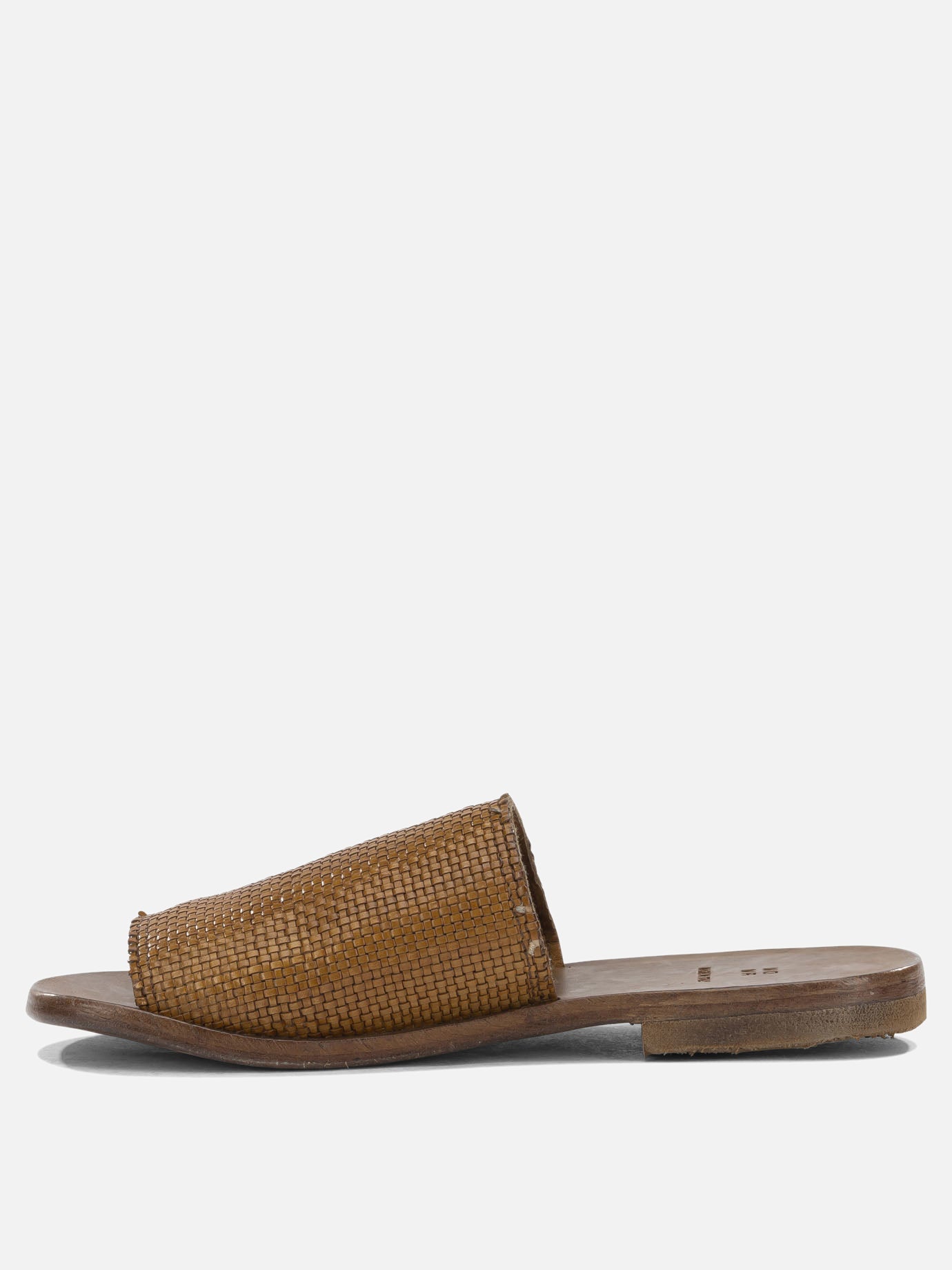 Flat sandals 100 % calf leather - 70% calf leather 30% rubber  Brown - Moma Women | PDP | VIETTI Online Store | thumbnail_3